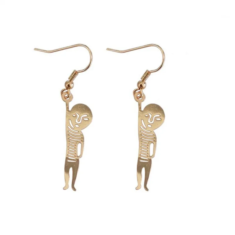 

Contracted temperament female whimsy joker abstract earrings Alien eardrop
