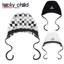 Чепчик Lucky Child с начёсом для девочек и мальчиков, арт. 29-10f, 1 шт(Шахматы) [сделано в России, от 2-х дней]