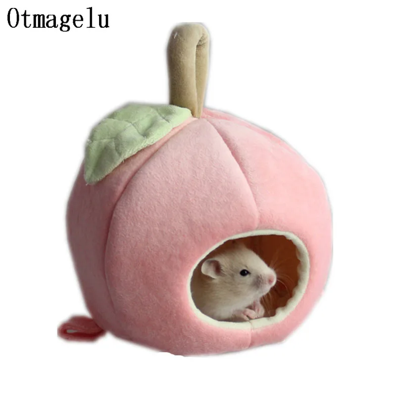 Mini Apple Small Pet House Cage Winter Warm Nest Cave Tunnel Toy Tube for Hamster Squirrel Animals Home Accessories Pet Supplies5