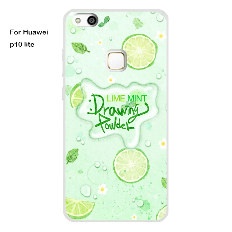 Huawei P10 lite Case Cover TPU Case For Huawei P10 lite Phone Cover Sweet Floral Cute Cat TPU P10 lite Soft Case Fashion 100%   25