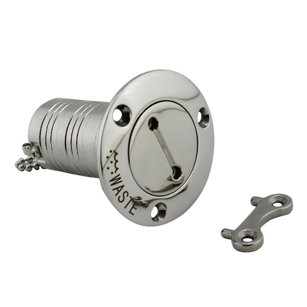 Stainless Steel Deck Waste Boat Deck Filler 1-1//2/" OD With Keys For Marine Truck