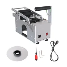 Полуавтоматическая круглая машина для маркировки бутылок для ПЭТ бутылки 220 V UK Plug