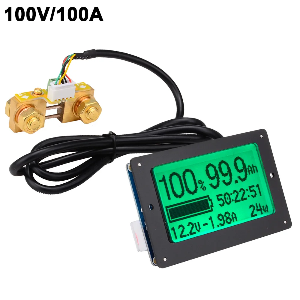 TF02N 100V 100A Батарея Ёмкость тестер Напряжение ток Дисплей кулона счетчик