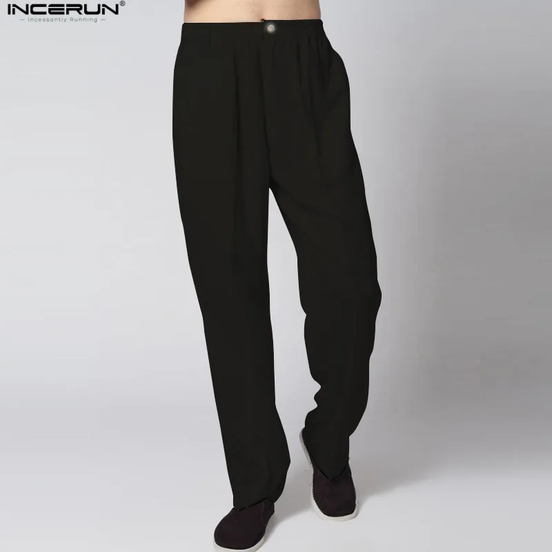 INCERUN/китайские мужские брюки для кунг-фу, хлопковые льняные панталоны, мужские повседневные штаны, традиционные брюки, одежда Wu Shu