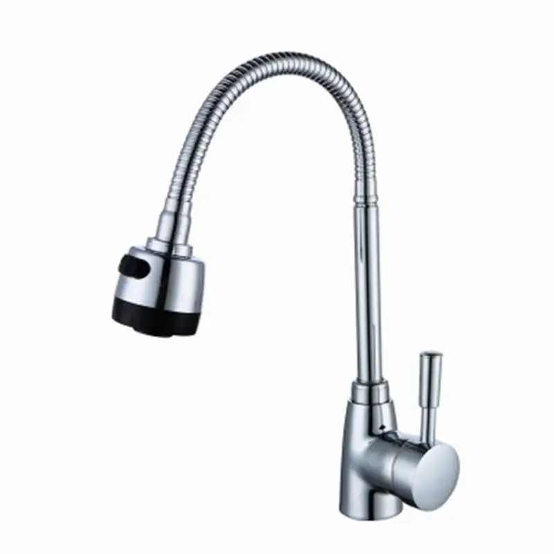 

new Hot Sale Solid Kitchen Mixer Cold and Hot flexible Kitchen Tap Single lever Hole Water Tap Kitchen Faucet Torneira Cozinha