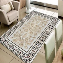 Else крем коричневый Плющ цветы цветочный мрамор Роза 3d принт нескользящие микрофибры Гостиная Декоративные Современные моющийся коврик коврики