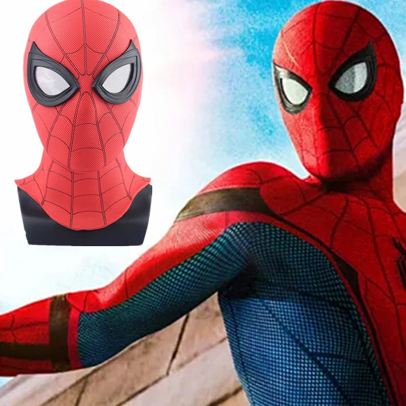 

Yacn Spiderman Mask Cosplay Spider Man Homecoming Mask PVC Superhero Helmet Full Face Costume Halloween Party