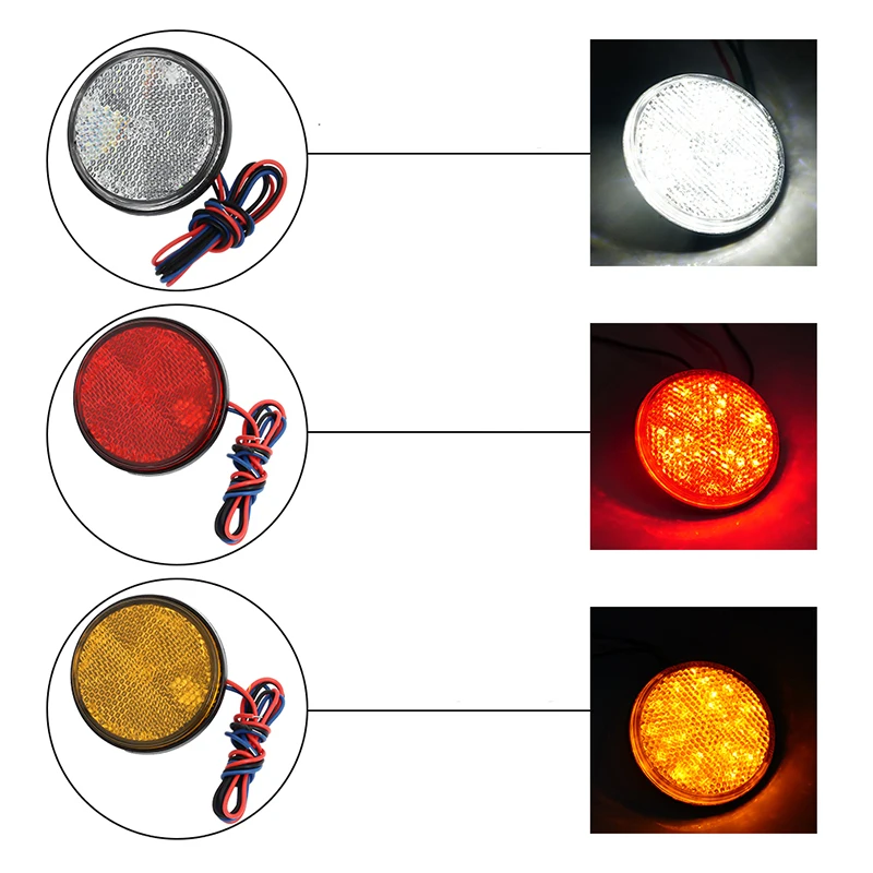 2 шт. мотоциклетные поворотники 24SMD задний тормозной светильник s E4 стоп-сигналы ATV светодиодный отражатели/боковой Предупреждение ющий светильник для грузовика