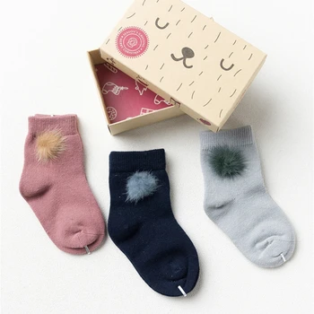 

Set of children's socks "Pompons", 3 pairs