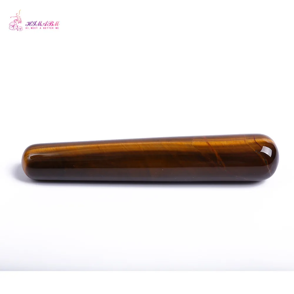HIMABM Tiger Eye Wand Reflexology Massage Crystal Energy Healing HIMABM Tiger Eye Wand Reflexology Massage Crystal Energy Healing