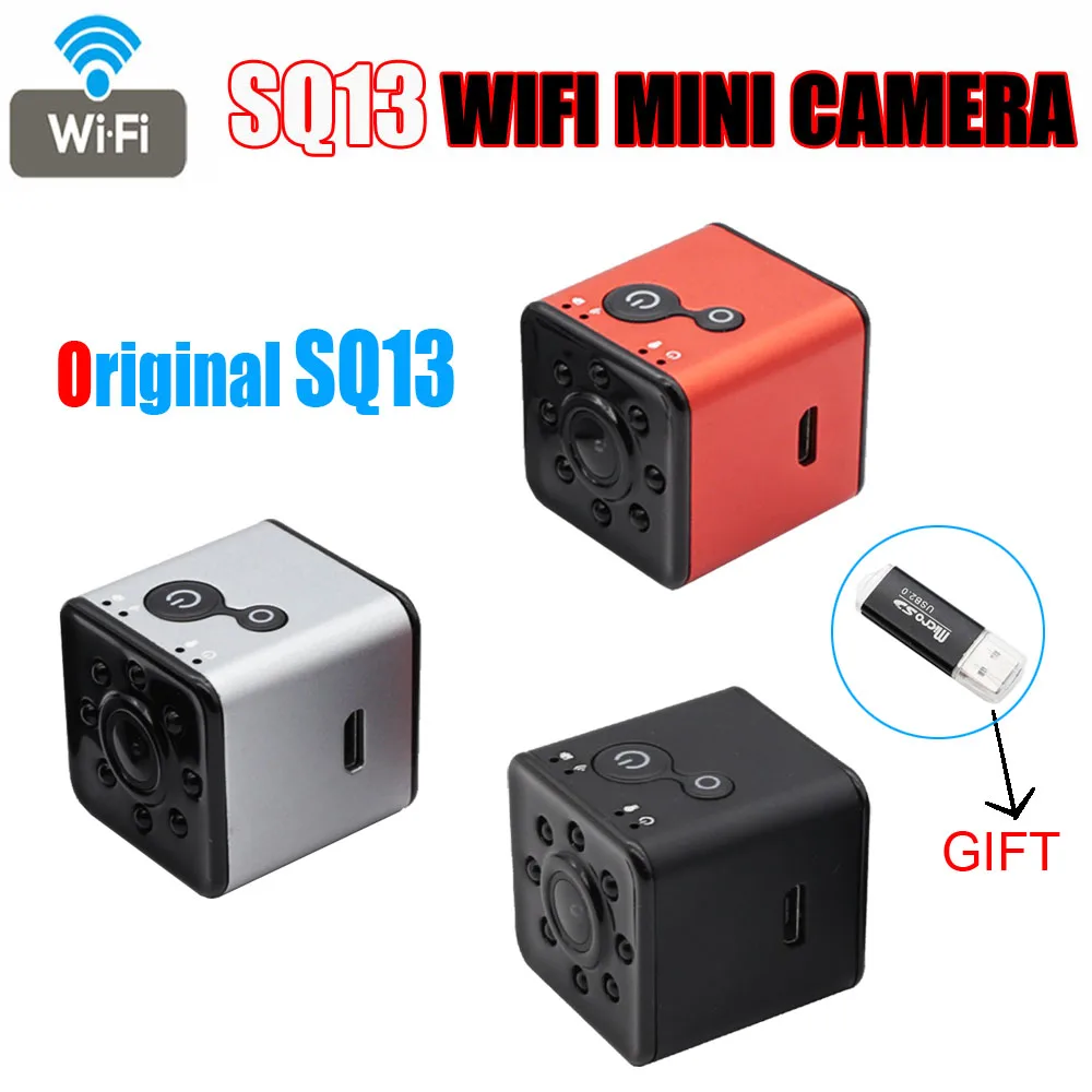 SQ13 Original Mini Camera WiFi Cam Full HD 1080P Sport DV Recorder 155 Night Vision Small Action Camera Camcorder DVR pk sq12 11