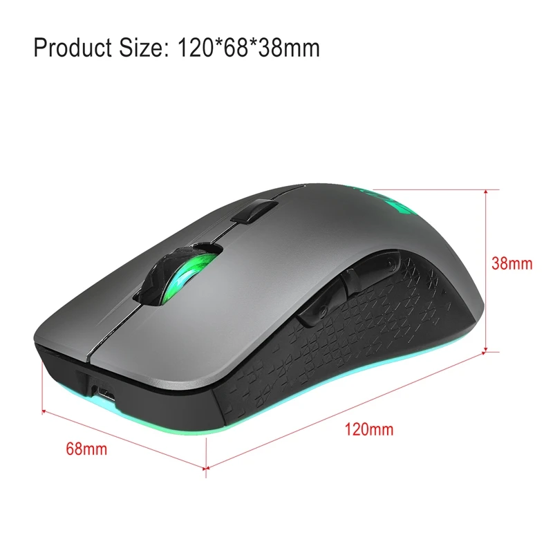 ZERODATE X90 Беспроводная игровая мышь 2400DPI 2 4 ГГц с 6 клавишами компьютерная 7 цветами