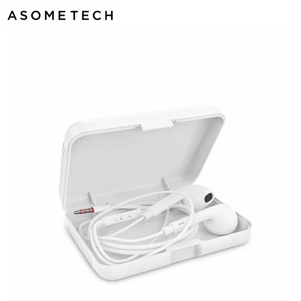 

ASOMETECH Storage Small Earphone USB Cable Audio Line Headphone Mini bluetooth Headset Storage Box Protective Bag Travel Parts