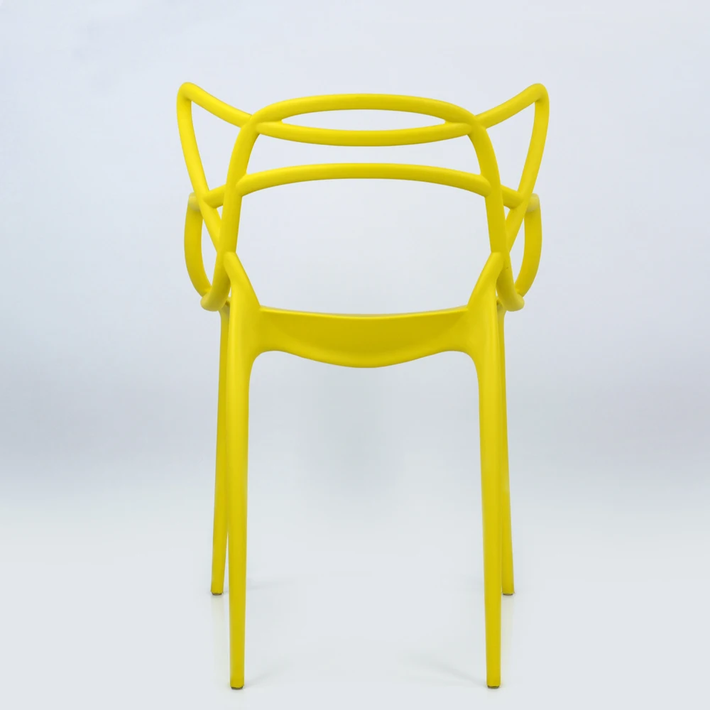 94976 Barneo N-221 кухонный стул пластиковый стул желтый стул для улицы мебель для кафе стул для кафе уличный стул для летника пластик в Казахстан мебель в Белоруссию по России