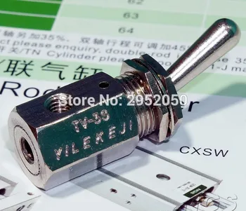 

Free shipping, koganei type Pneumatic Mechanical Air Valve 2 position 3 way Metal Silver Tv-3s