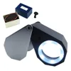Loupe de précision pliable 10x grossissement Triplet lentille optique bijoutier Loupe + 6 lumière LED, lentille de 21mm ► Photo 1/6