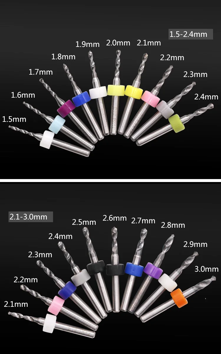 JIGONG 10 шт. PCB дрель с титановым покрытием HSS гравировка мини-сверло набор столярных деревообрабатывающих сверл Набор бит