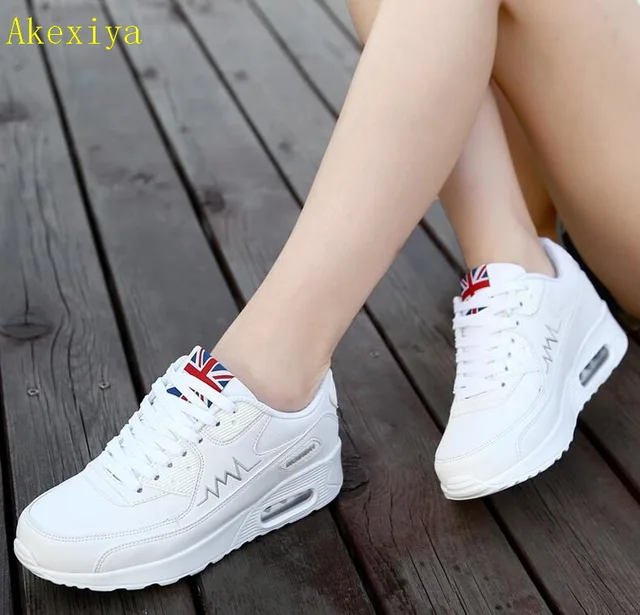 US $13.24 Akexiya Spring Designer Wedges White Platform Sneakers Women Shoes 2019 Tenis Feminino Casual Air M