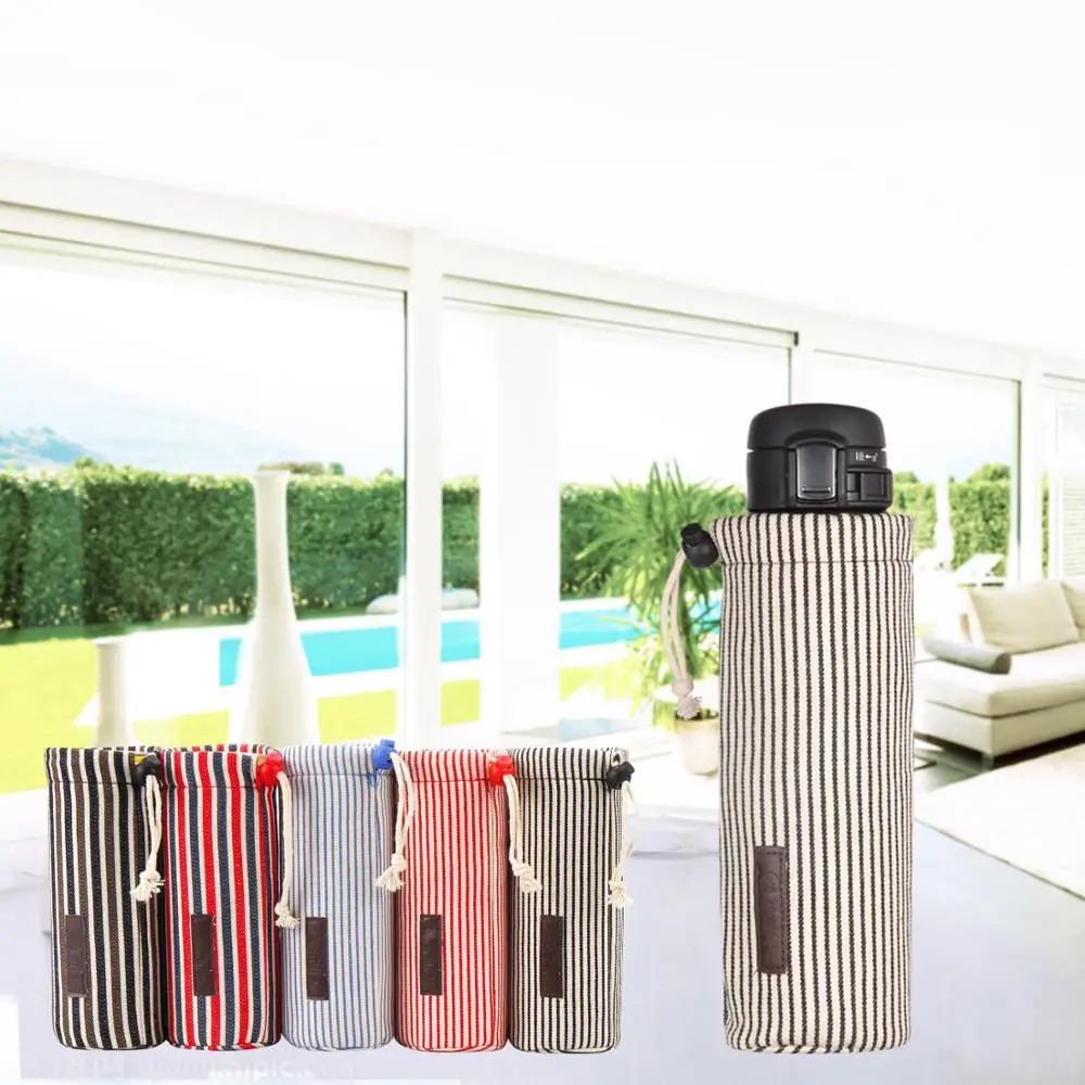 Bottle Sleeve Water Bottle Cover for Thermos, Tiger, Hydro Flask, Zojirushi Canvas Cover,Protective Cover with Holder Strap