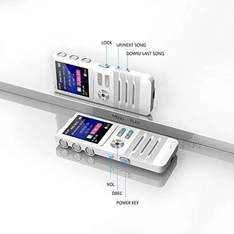 8 ГБ Мини цифровой диктофон с голосовой активацией двойной микрофон шумоподавление скрытый Аудио Звук USB диктофон Espia mp3-плеер