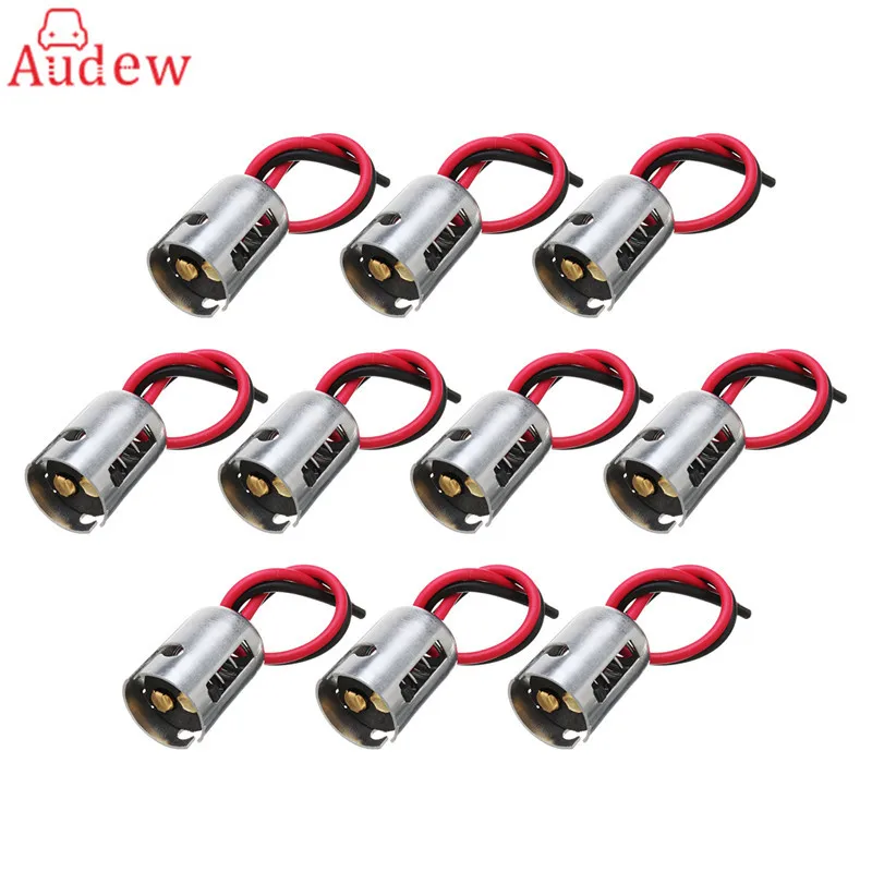 

10Pcs Car LED Light Base 1157 BAY15D Turn Signal Light Harness Wire LED Bulb Socket Brake Plug