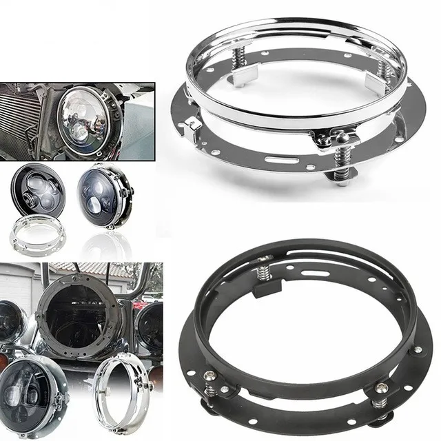 7 Inch Round LED Headlight Mounting Bracket Ring For Jeep Wrangler JK