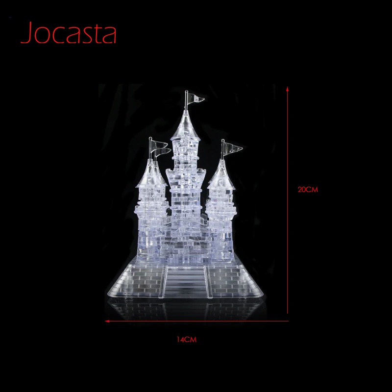 3D хрустальный замок здание головоломка музыкальный мигающий светодиодный