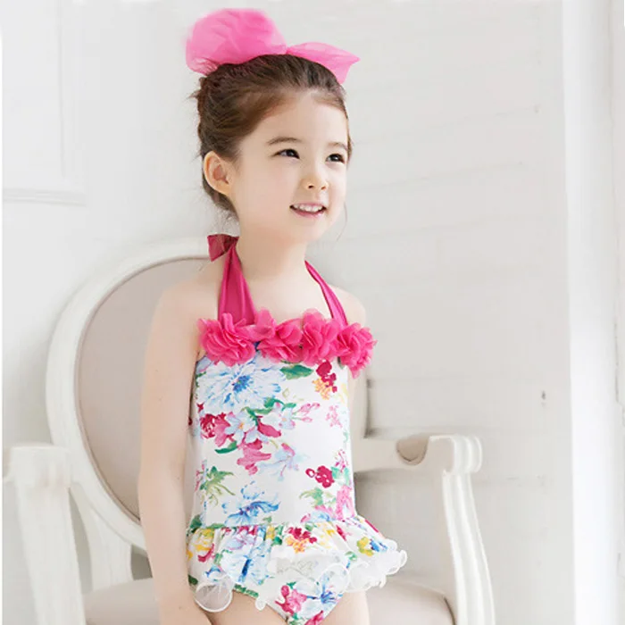 Girls Swimwear Dress Children Swimwear Baby Girls Floral
