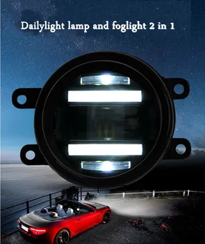 

JanDeNing Refit Super bright 2 in 1 functions LED lens fog lamp+daylight lamp for Renault Megane 2002-ON/LAGUNA 2003-ON