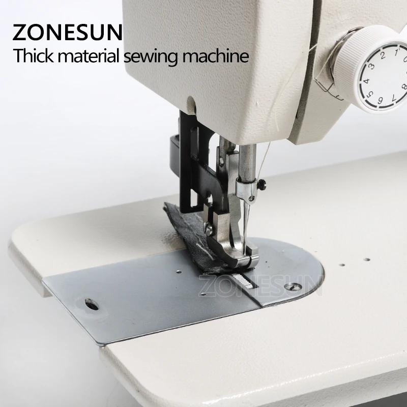 ZONESUN 106-rp-Прямая бытовая швейная машина, меховая кожа, утолщенная одежда, инструмент для шитья, толстая ткань, материал, инструмент для шитья