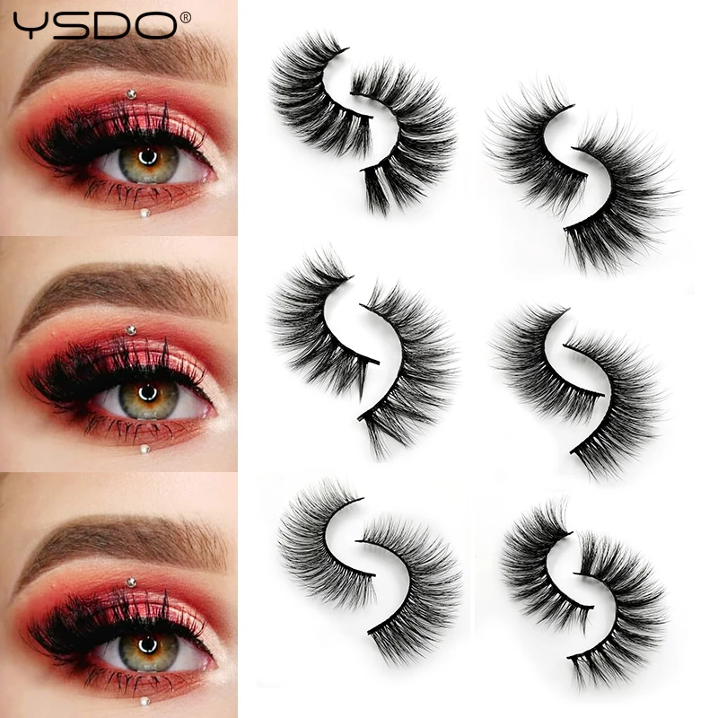 Mink False Eyelashes 3D Thick Natural Volume Lashes