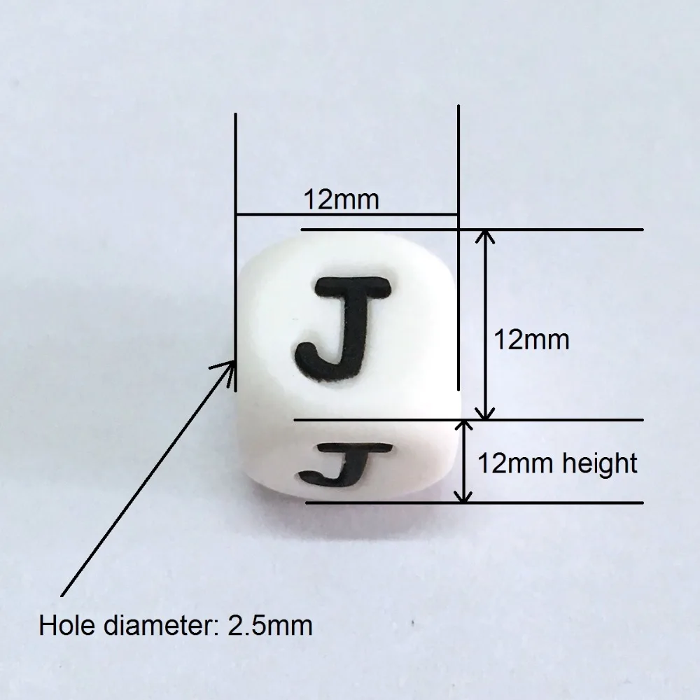 12mm silicone teething beads