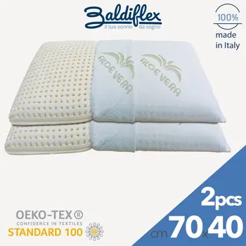 

COUPLE CUSHIONS LATEX BAR OF SOAP PILLOW LINER ALOE VERA 100% MADE IN ITALY
