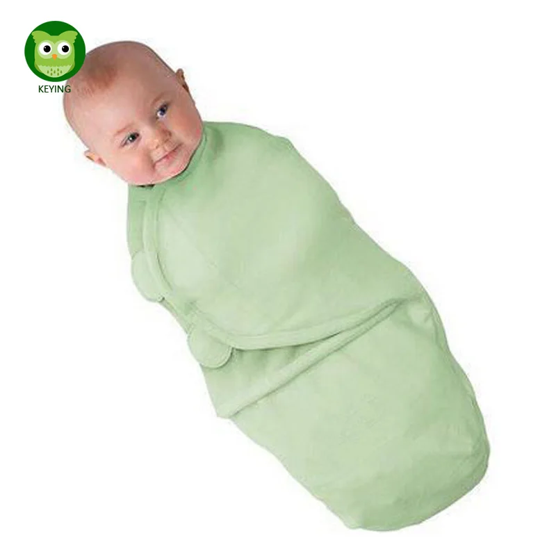 KEYING конверт для сна для новорожденных банные халаты Двойные Короткие хлопковые детские спальный мешок обернуть постельные принадлежности милый детский спальный мешок - Color: Green