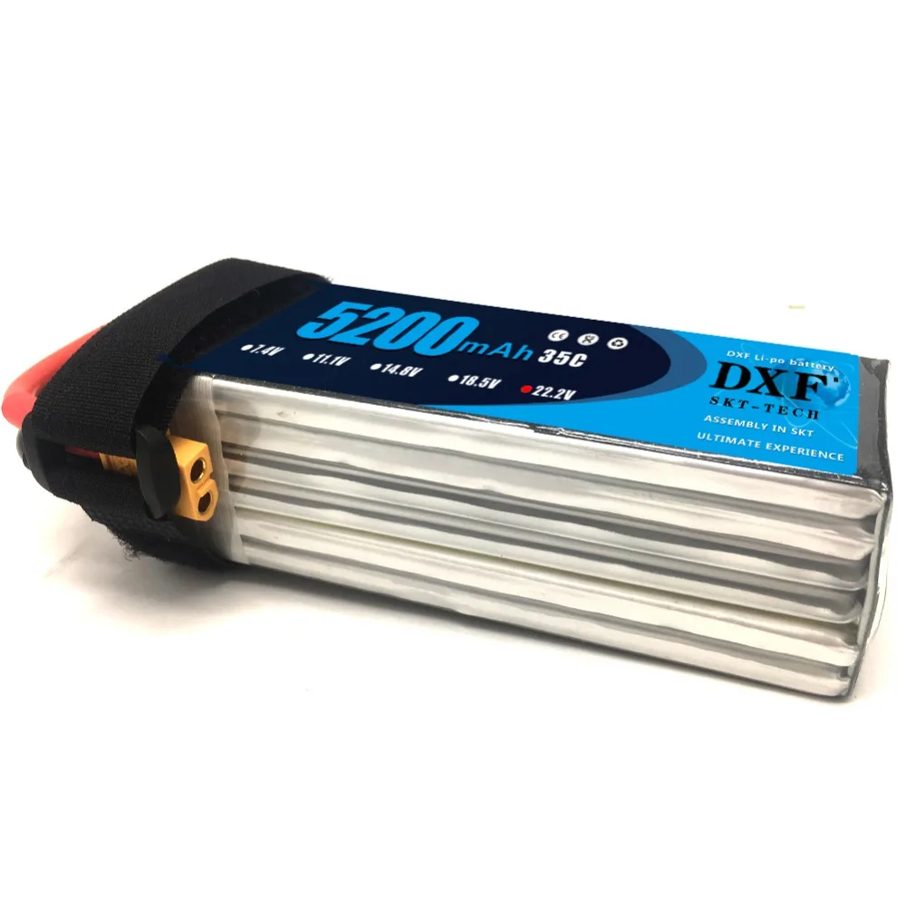 DXF Lipo 6S Battery 22.2V 5200mAh 35C MAX 70C For Helicopters RC