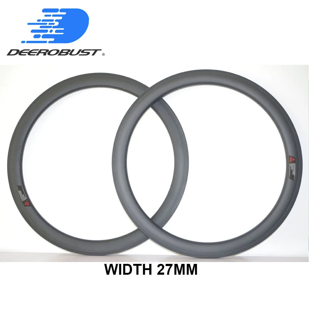 

525g Super Wide 50mm x 27mm 700C Tubeless Clincher Carbon Road Bike Rims Bicycle Wheel Racing Rim All Around Riding 20 24 Holes