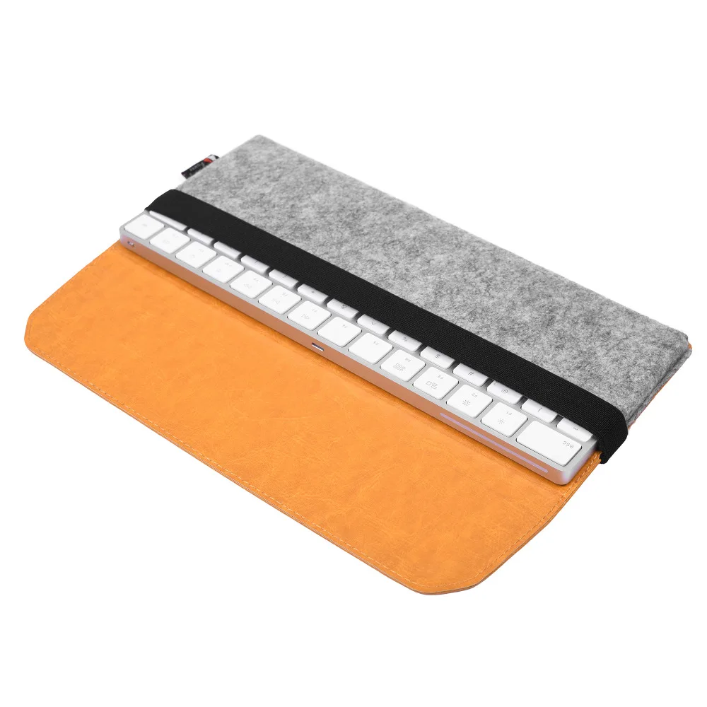 Premium Felt PU Leather Protection Sleeve bag case pouch for Apple Magic Keyboard MLA22LL/A dustproof waterproof storage box