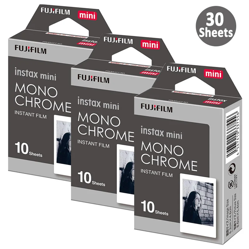 Fujifilm Instax Mini пленка монохромная моно пленка 10-100 листов для мгновенной мини 9 мини 8 8 плюс 70 90 25 7s камера SP-1 SP-2 - Цвет: 30 Sheets