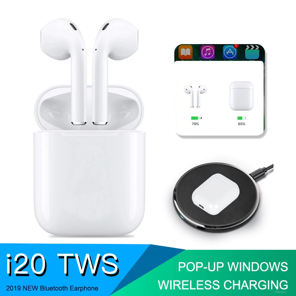 

i20 TWS Bluetooth Headset Earbuds Air XY Wireless Earphones w1 chip LK TE9 Earphone 1:1 size PK i10 i11 i12 i13 i14 i30