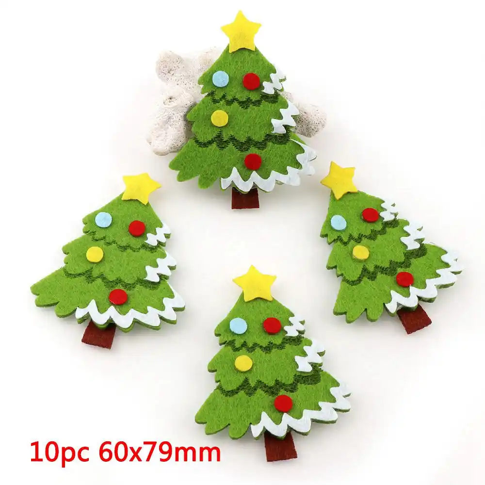 かわいいクリスマスツリー不織布手作りパッチフェルトアクセサリー Diy のスクラップブッキングのため Patches Aliexpress