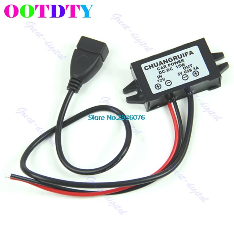 

1PC DC DC Converter Module 12V To 5V USB Output Power Adapter APR3_10