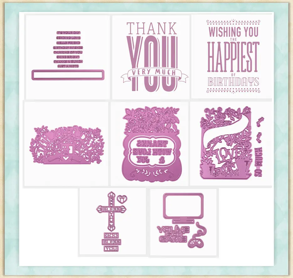 

Article Words Pharse Lace Metal Cutting Dies Stencil For Scrapbooking Embossing DIY Paper Card album Handcrafts Templates