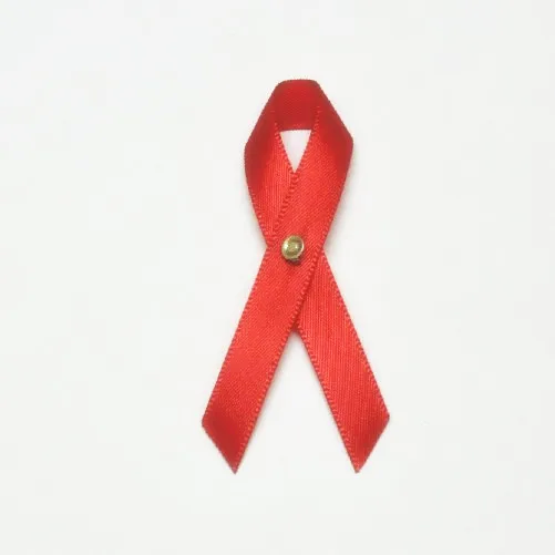 red awareness ribbon bow
