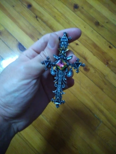 Black Vintage Cross Pentagram Necklace photo review