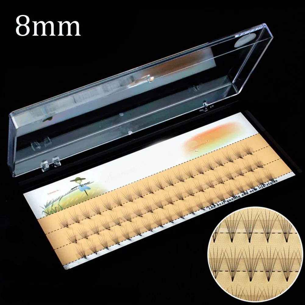 

57 Pcs Individual False Eye Lashes 8 10 12mm Black Eyelashes Extension Cluster