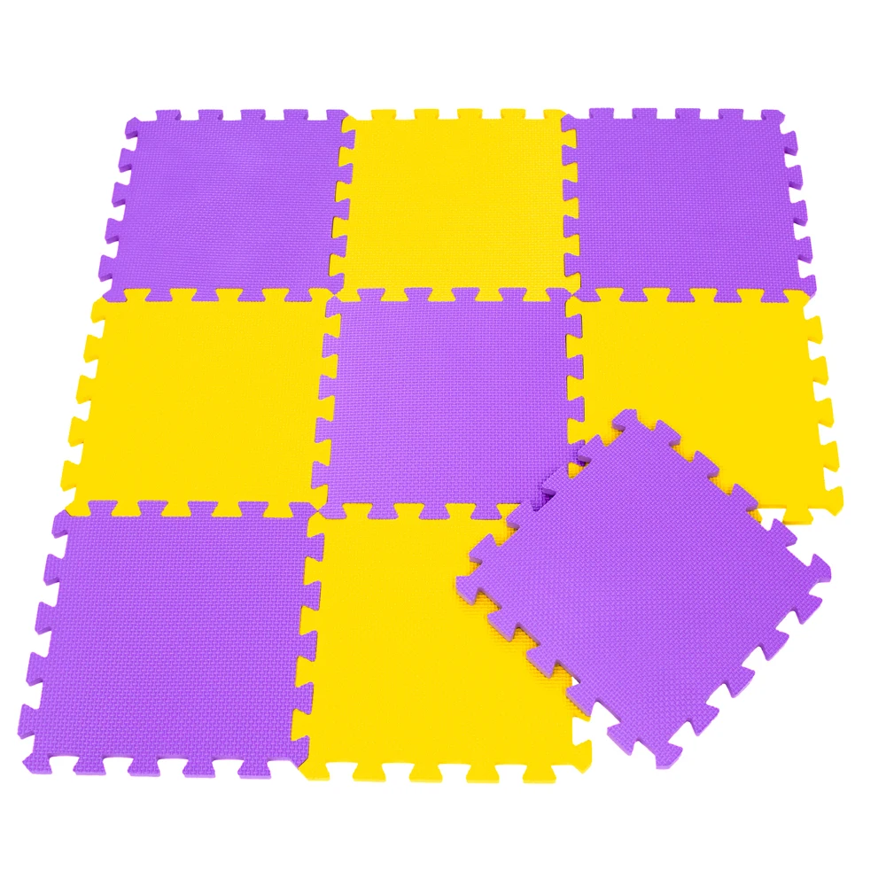 

9pcs EVA Foam Baby Play Mat Princess Yellow Color Selection Puzzles Mat Floor Carpet Tiles Crawling Rug 30 x 30 x 1cm for Girls
