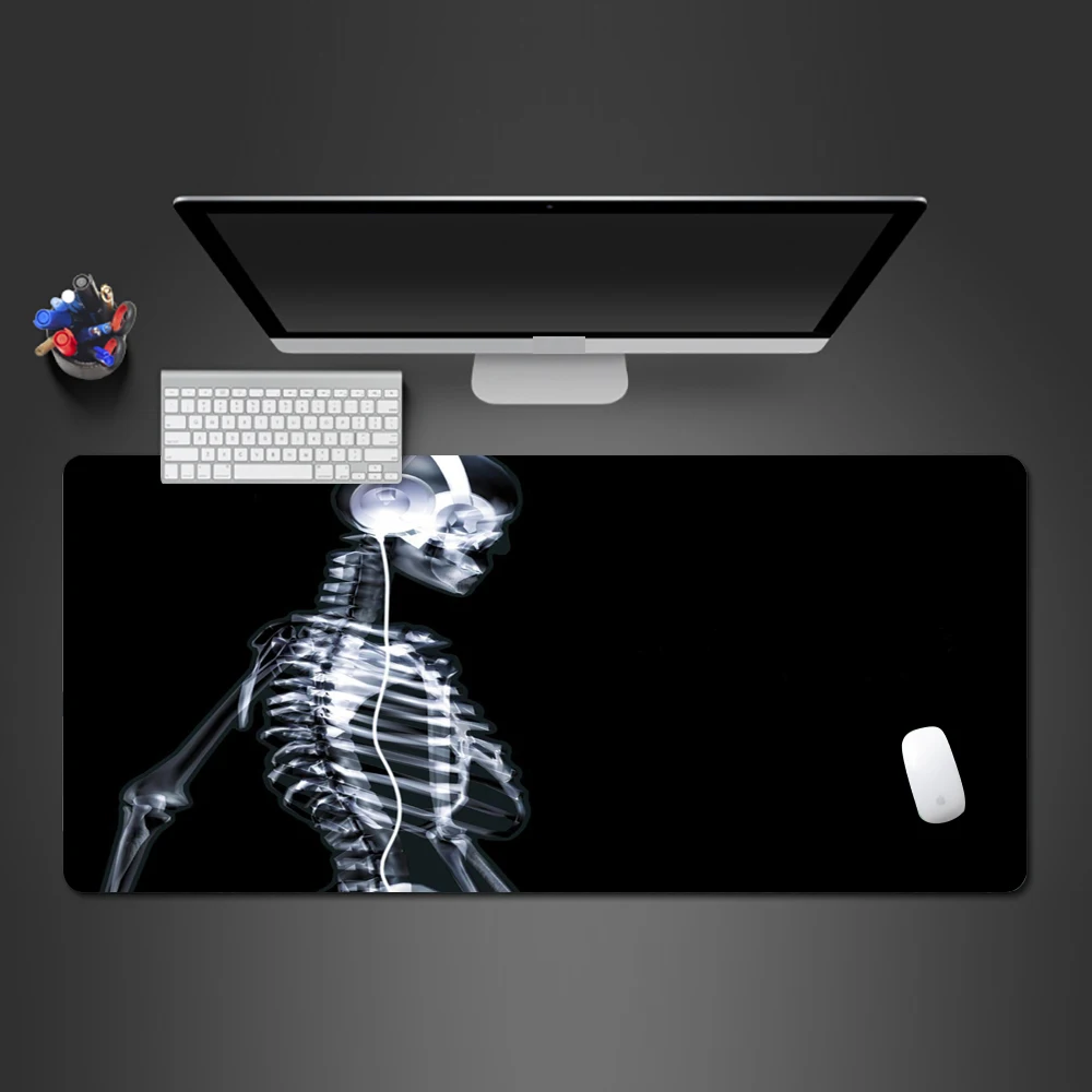 

Walk The Body Skull Mouse Pad Senior Rubber Lock Edge PC Gaming Computer Keyboard Mouse Mat Gamer Mat For Mouse Christmas Gifts