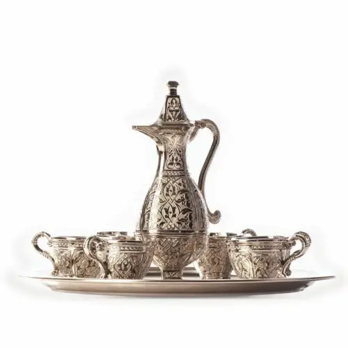 Zamzam набор для питья посеребренные поднос чашки исламский eid al adha подарок|Чашки и