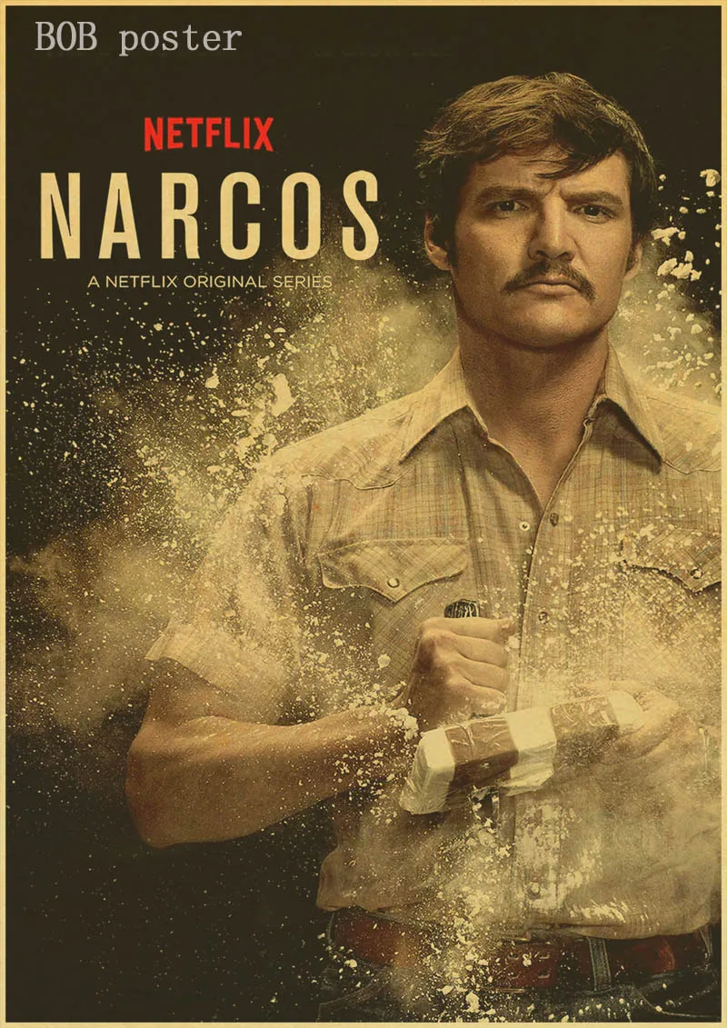 Classic Portrait Narcos Colombia Pablo Escobar Crime TV series Vintage Poster wall art Decorative Home Bar Posters Decor in Wall Stickers from Home & Garden