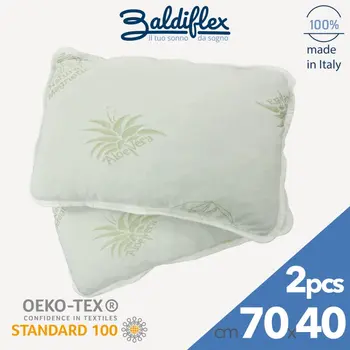

COUPLE PILLOWS MEMORY FOAM SNOWFLAKE PILLOW LINER ALOE VERA 100% MADE IN ITALY